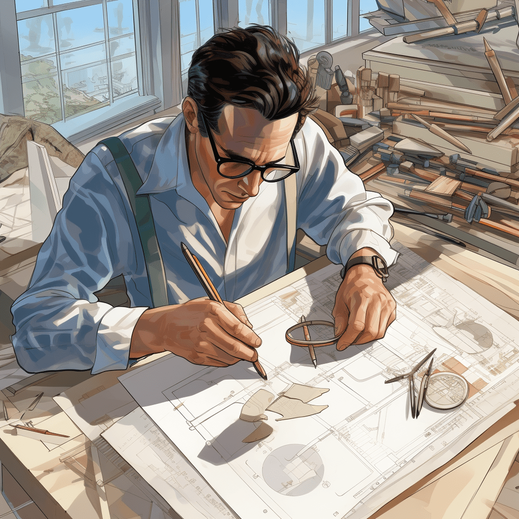 architect creating an accessible design for a public space