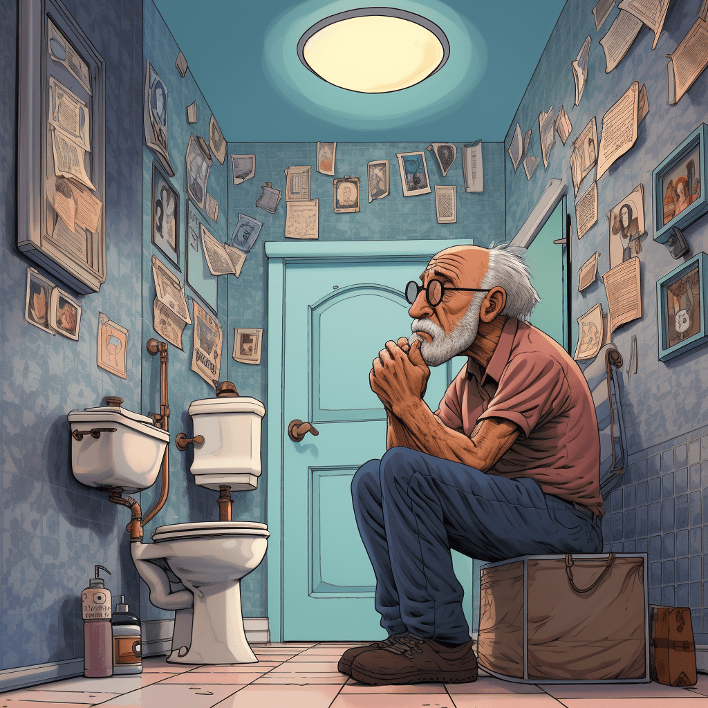 man deciding where to locate grab bars in shower