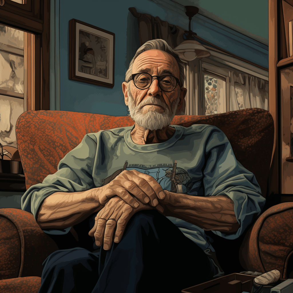 man-sitting-on-chair-following-shoulder-surgery-needs-to-address-home-safety